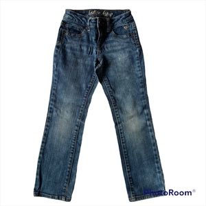 Justice Jeans 7R Simply Low boot cut blue Jeans. No stains or holes. Medium blue